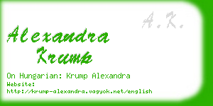 alexandra krump business card
